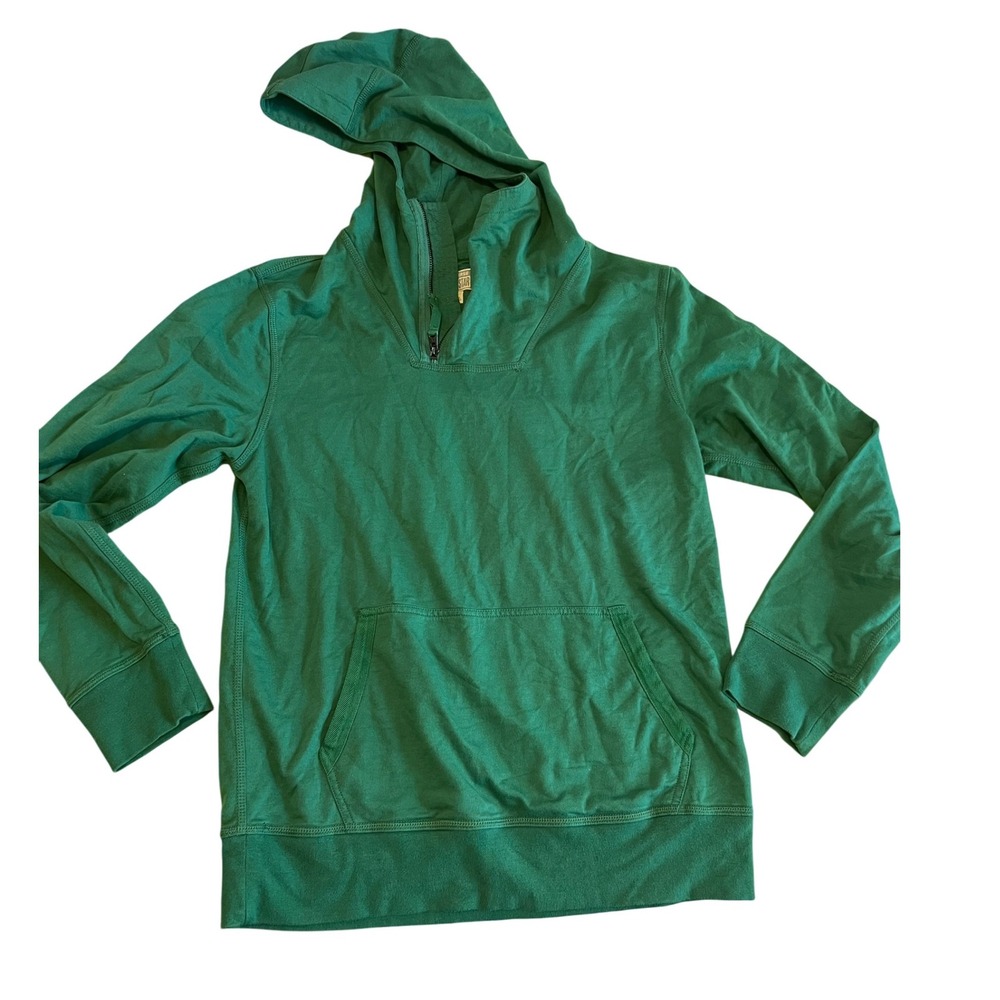 Converse All Star Green Quarter Zip Hoodie Sweatshirt Mens L